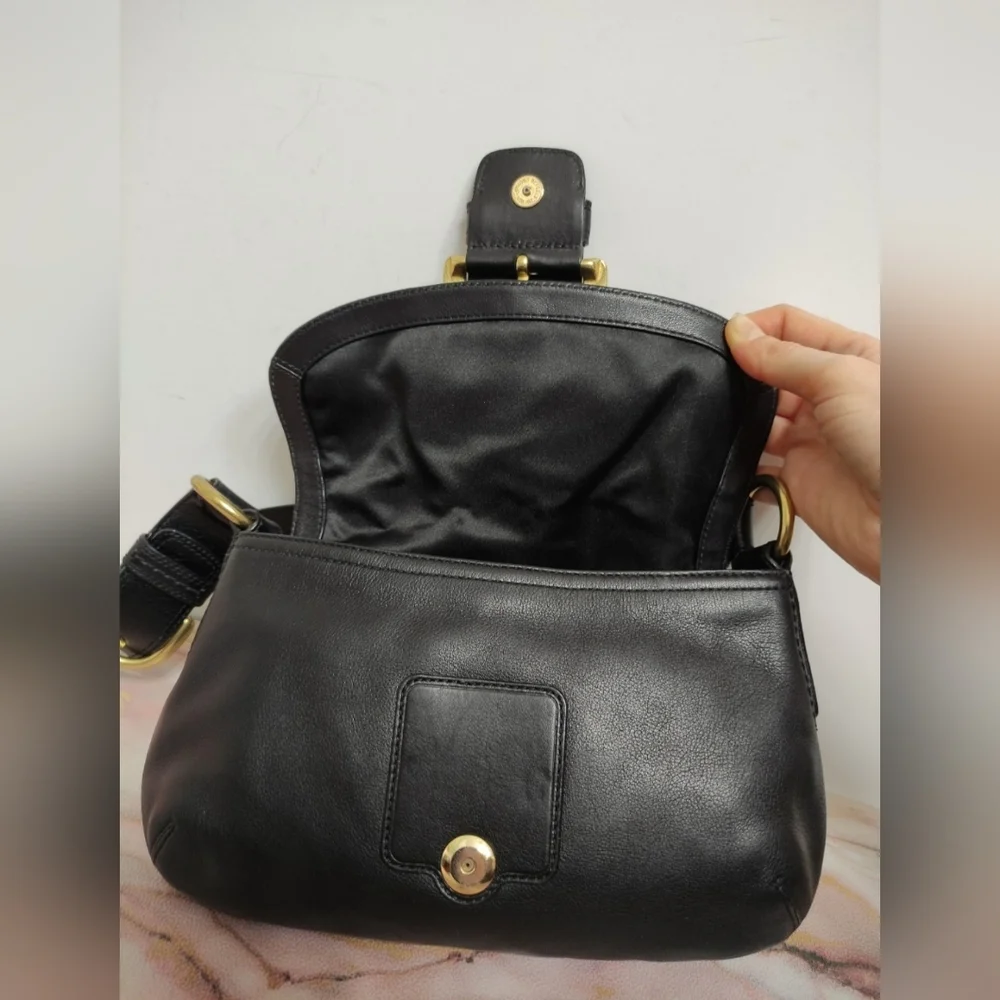 Coach F11840 Soho Leather Shoulder Bag Black Y2K - Picture 10 of 12